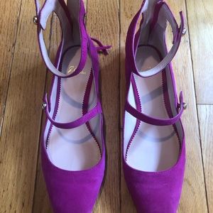 Jcrew Sally Ballet Flats with straps in suede